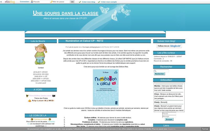 Numération et Calcul CP : Une souris dans la classe